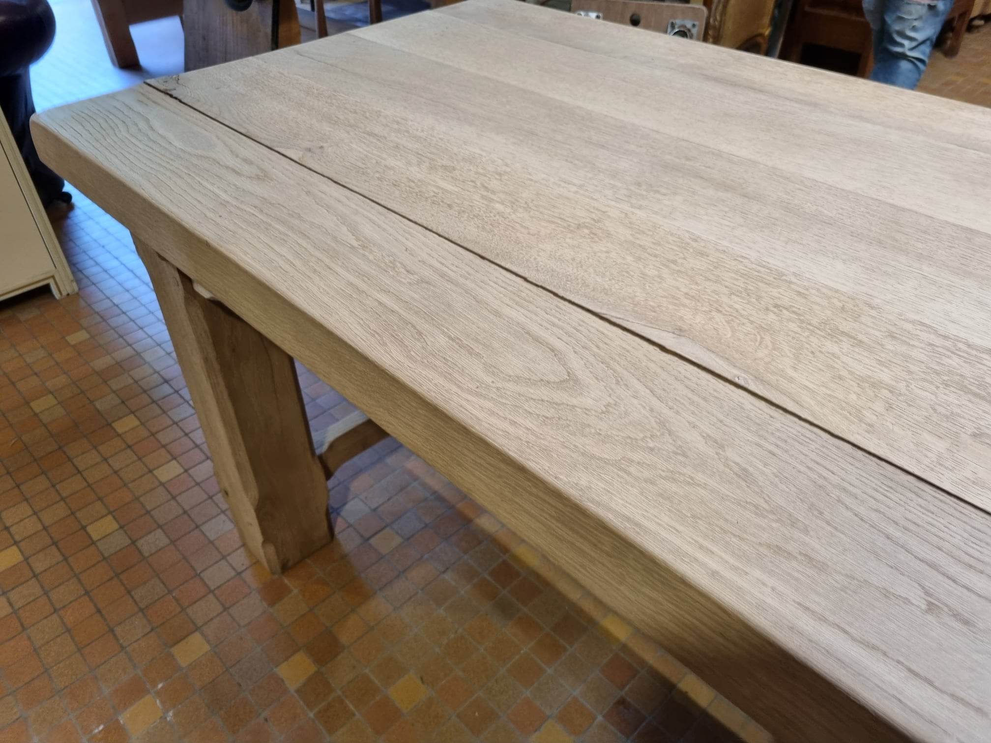 Brutalist oak table