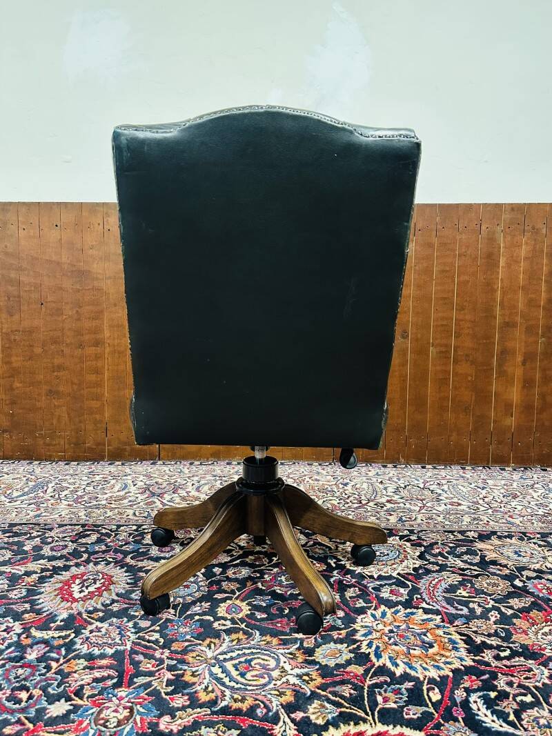 Chaise de bureau classique chesterfield president chair verte
