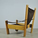 Vintage safari easy chair by john de haard / 1960s  gebroeders jonkers