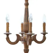 French neoclassical carved wood chandelier – circa 1950