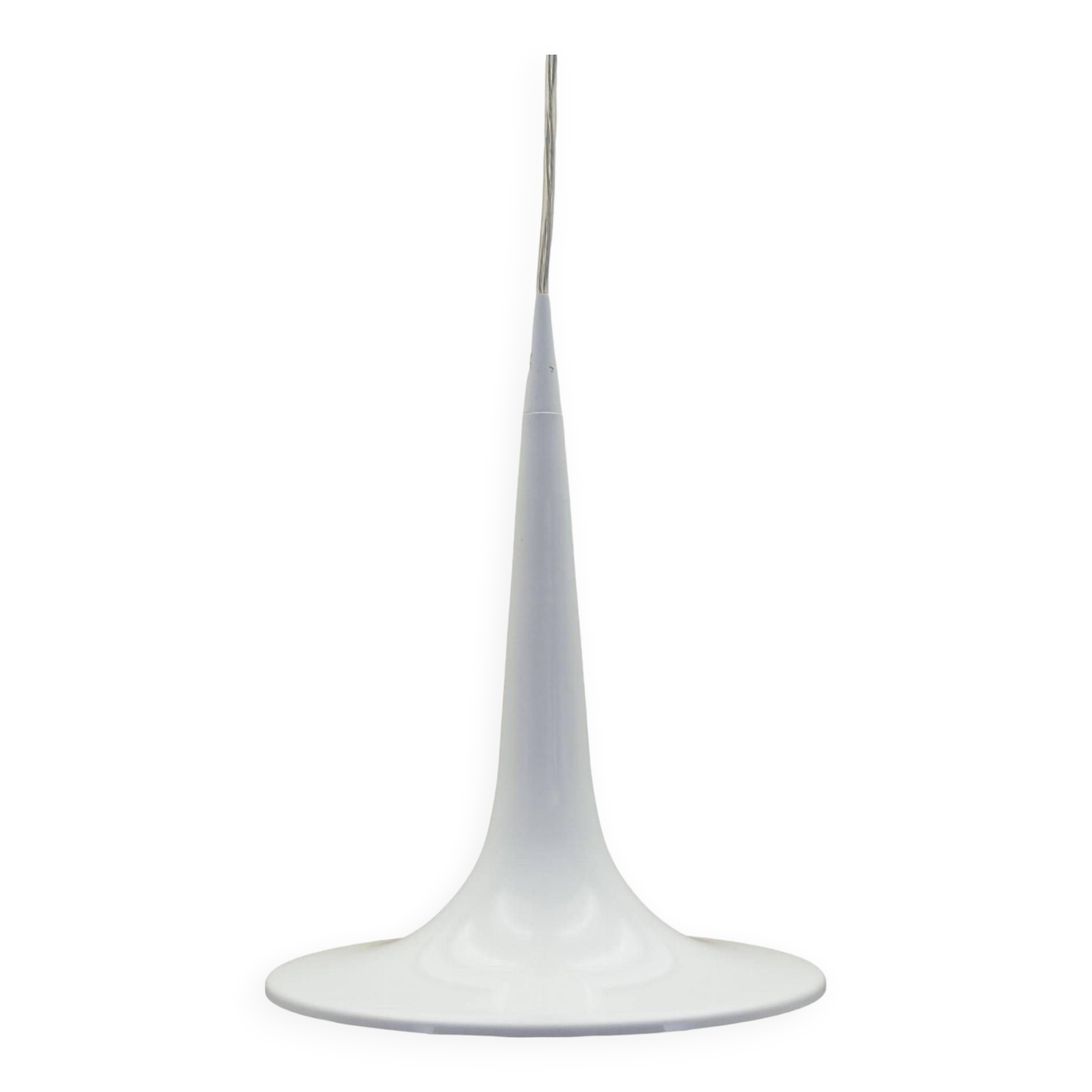 White pendant lamp, Danish design, 1970s, manufacturer: Frandsen