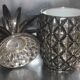 Vintage pineapple ice bucket in silver metal