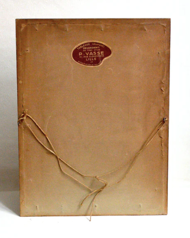 Botanical frame Rose de Provins