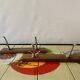 Pair of vintage wooden wall coat racks - double coat hook