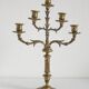 Vintage gilded brass 5-spoke chandelier