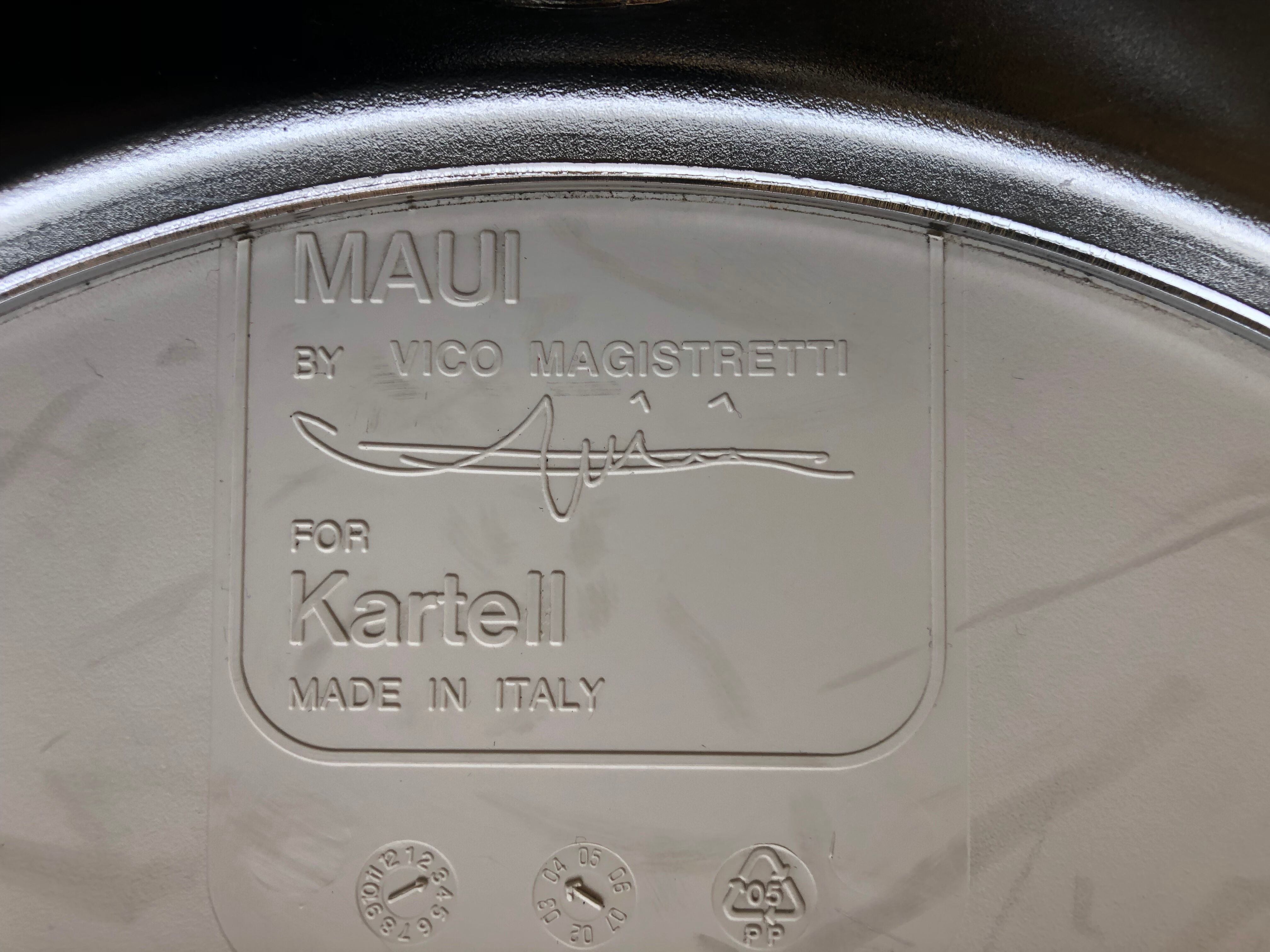 Chaise de bureau Kartell Mauï par Vico Magistretti 1990