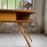 Vintage oak compass desk