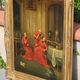 Signed Antique French Oil Painting – Cardinals in Luxurious Setting, 19th C