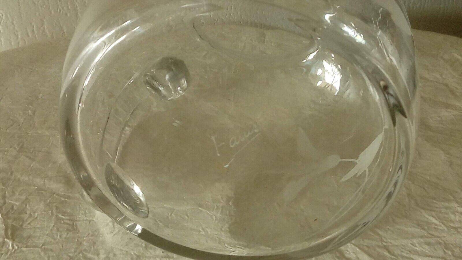 Fains glassware jug and engraved crystal carafe