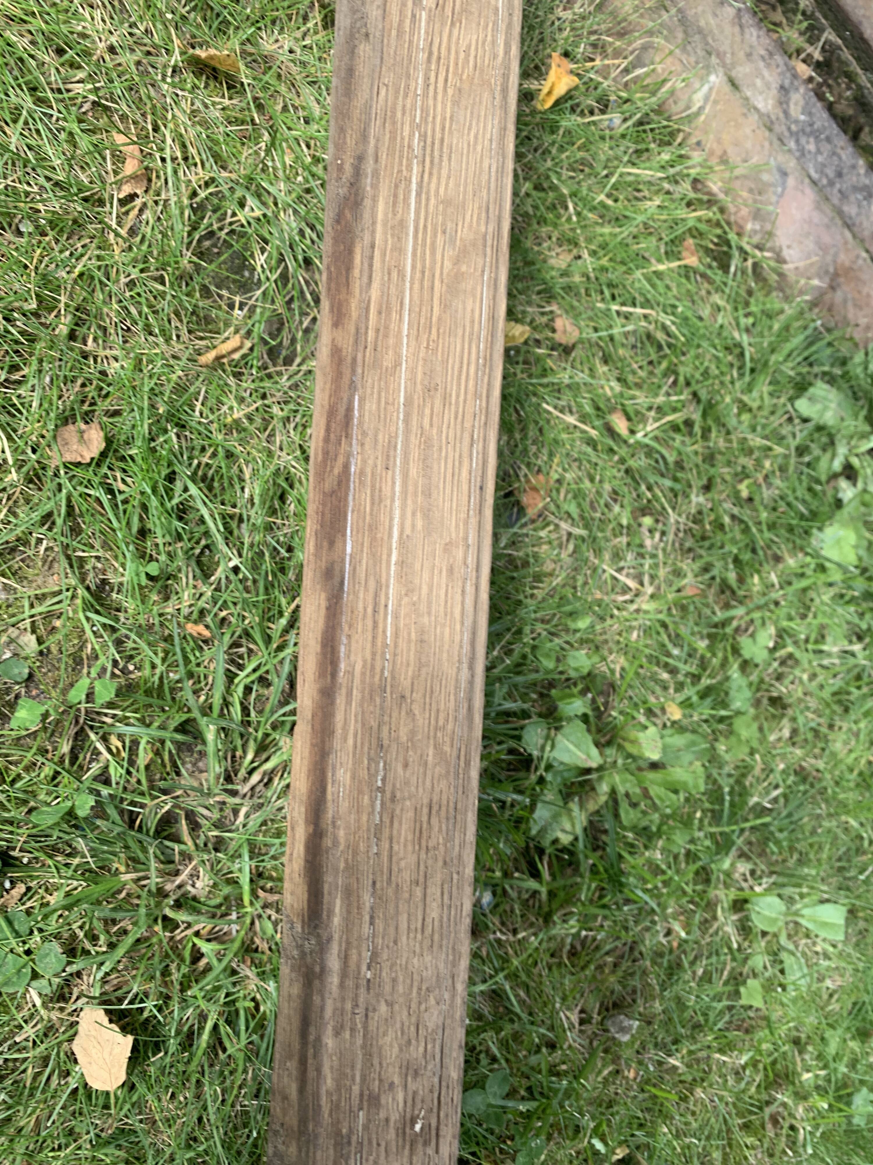 Solid oak wooden bench