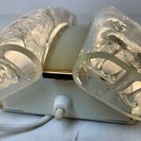 Appliques en verre et laiton par Doria, années 1960