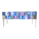 Coloured Murano glass and brass sideboard - 4 drawers