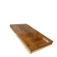 Elm burl coffee table and brass 70s Roche Bobois