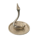 Baguier forme cygne en métal couleur argent