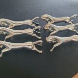 Set of 6 horse knife holders