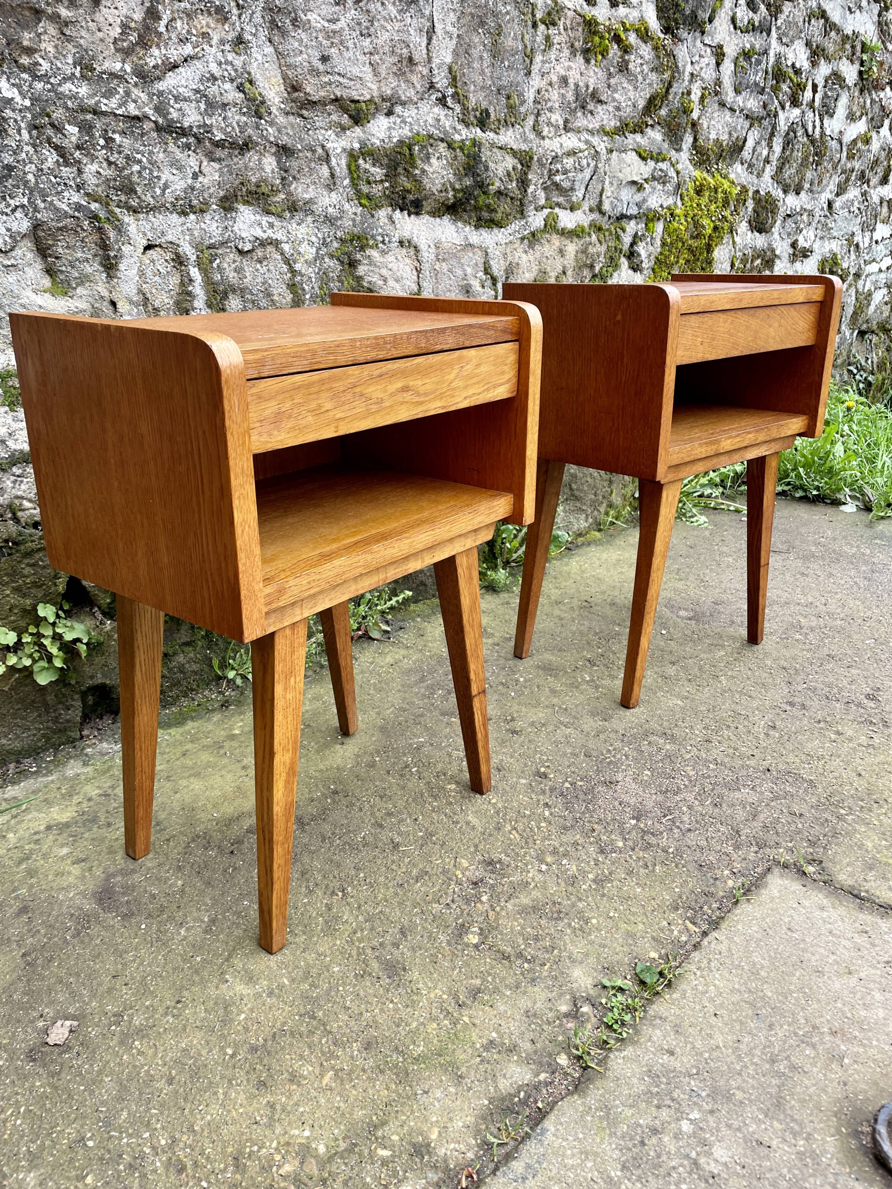 Pair of Scandinavian bedside tables