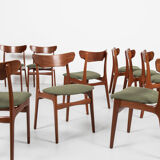 10 chairs in teak by Schiønning & Elgaard 1960s