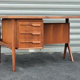 Exceptional Vintage Boomerang desk designed by Jacques Hauville 1960 p