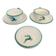 Set of 2 espresso coffee cups and their cups Green Deer Pattern Gmundner Keramik