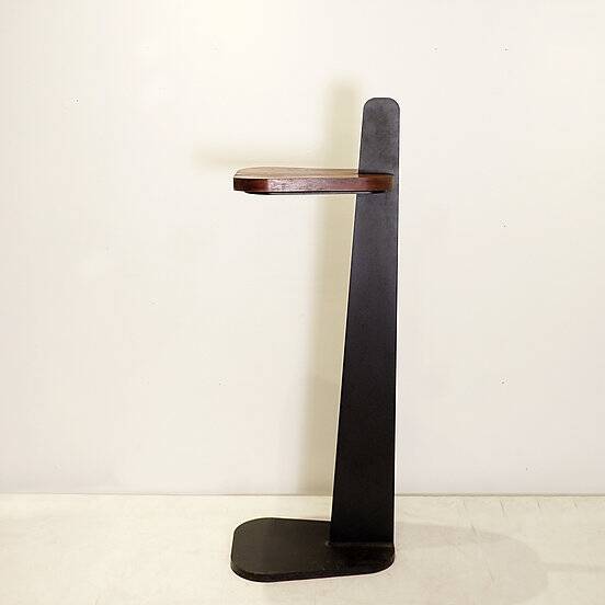 Metal and wood pedestal