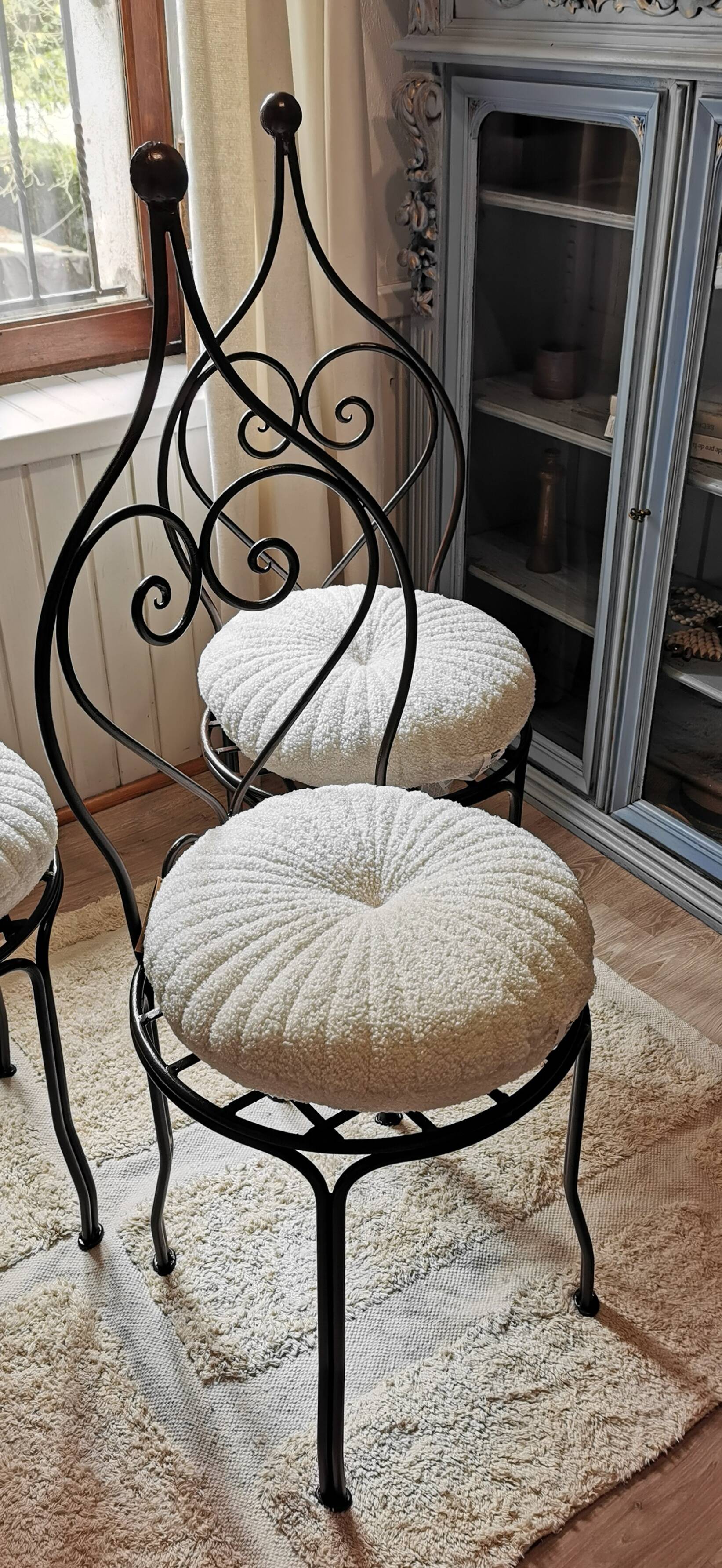 Vintage wrought iron chairs