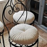 Chaises vintage en fer forgé