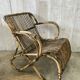 Paire de fauteuils en rotin vintage