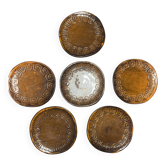 6 handmade ceramic plates – Alain Maunier, Vallauris – Year