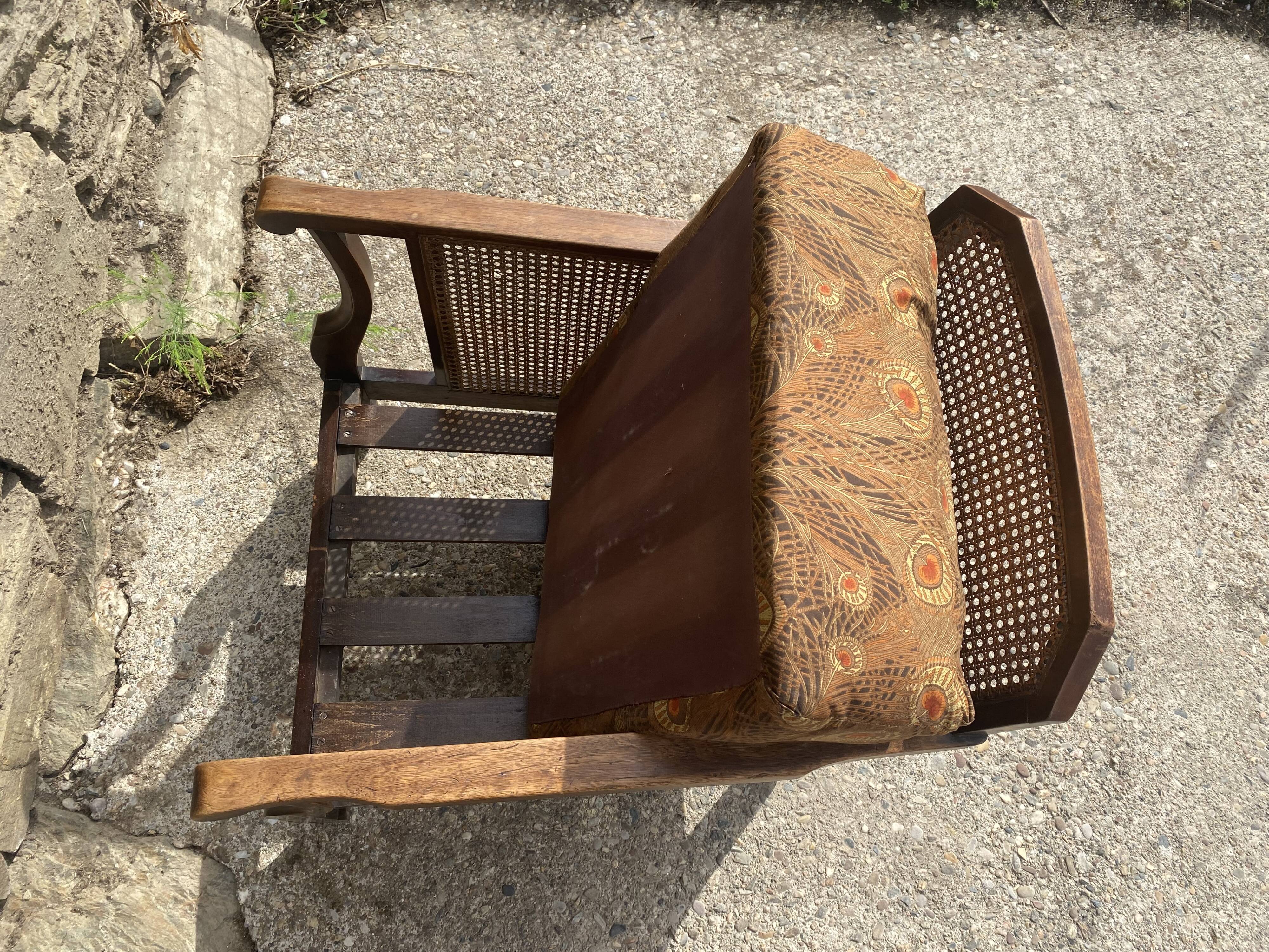 English armchair type Chippendale with cushion