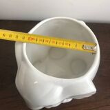 Cache pot éléphant vintage blanc et doré