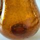 Blown glass pitcher with bubbles from Biot – amber colour