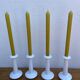 Set of 4 white ceramic candle holders