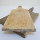 Two vintage solid wood cutting boards