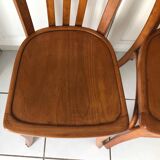 4 chaises bistrot années 50 type Baumann