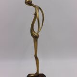 sculpture en bronze brutaliste moderniste