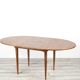 Midcentury oblong teak extending table