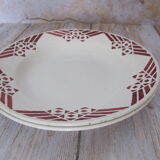 2 hollow plates made of Saint Amand earthenware