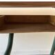 Vintage double school desk with 2 inkwells.