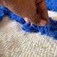 Traditional blue Beni Ourain artisan rug 140 x 260 cm
