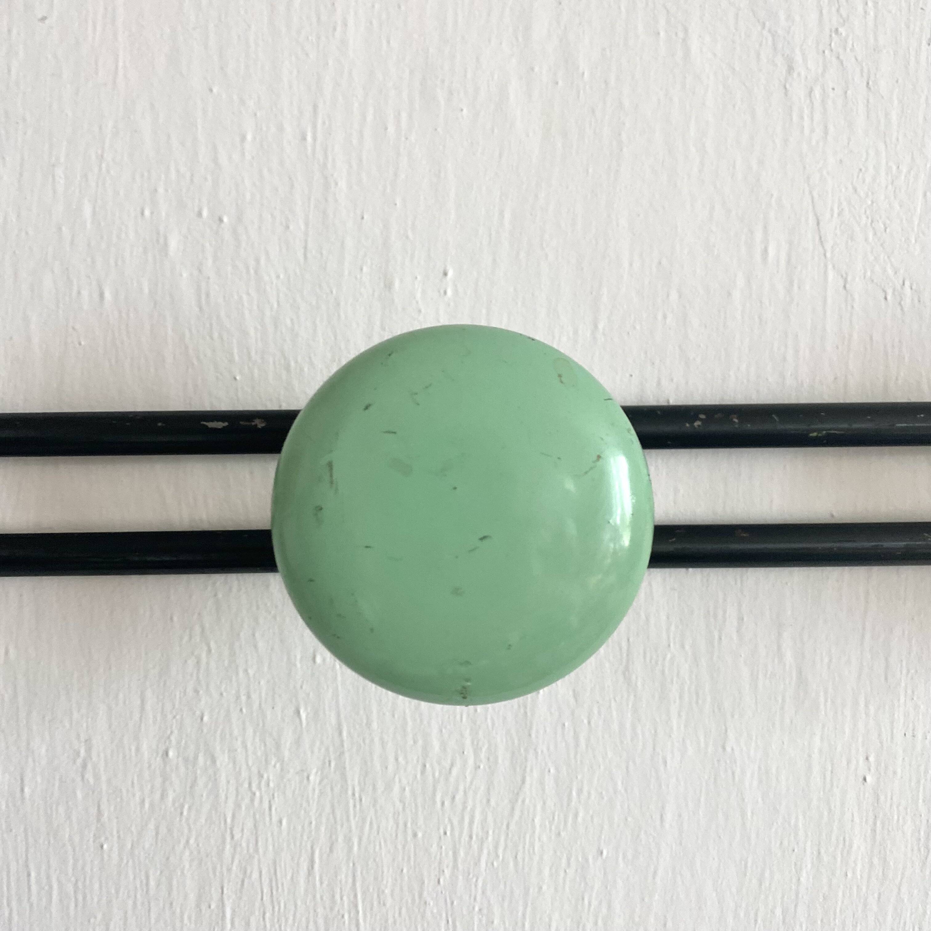 Vintage wall coat rack with 5 hooks