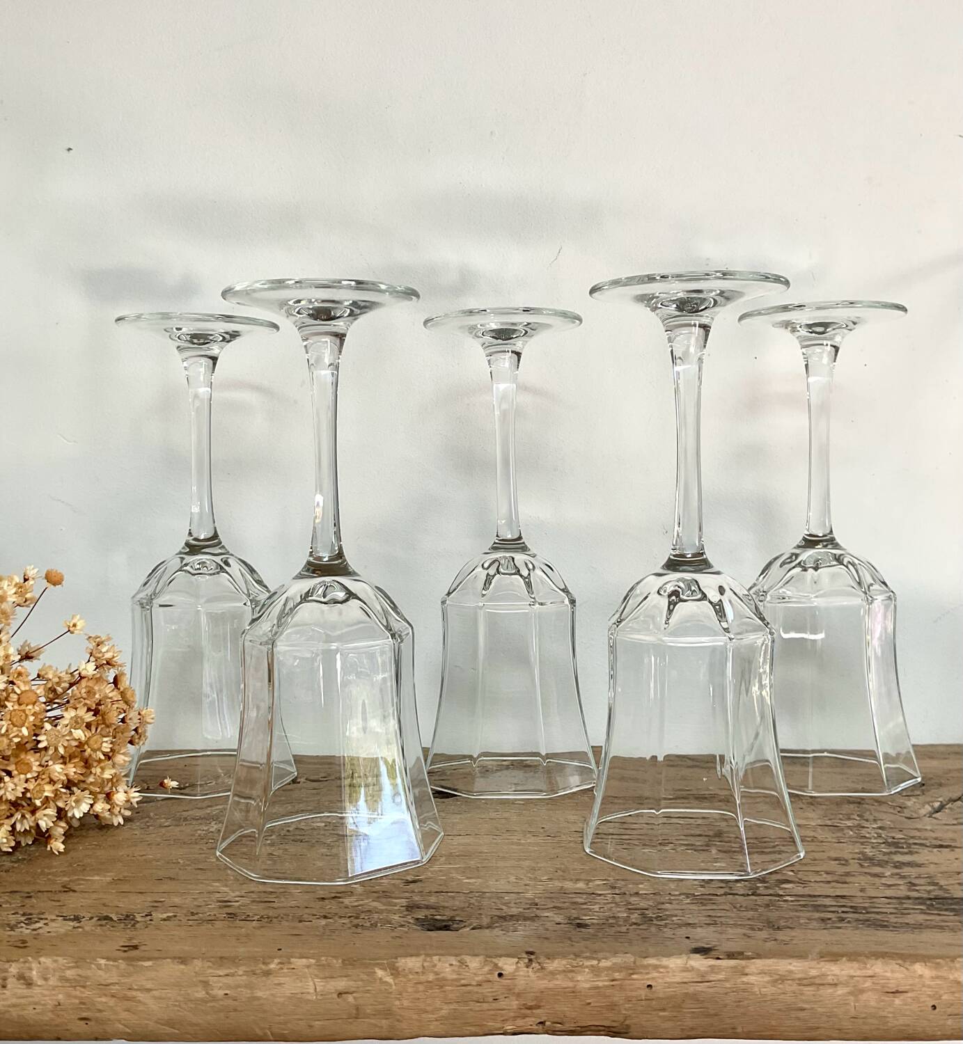 5 stemmed glasses "Octime" LUMINARC France