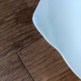 6 Longwy earthenware plates, Copenhagen model, in the shape of a fish