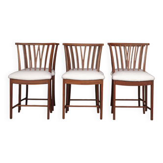 Chaises de salle à manger en acajou par Elmar Berkovich pour Zijlstra, années 1950. Lot de 6