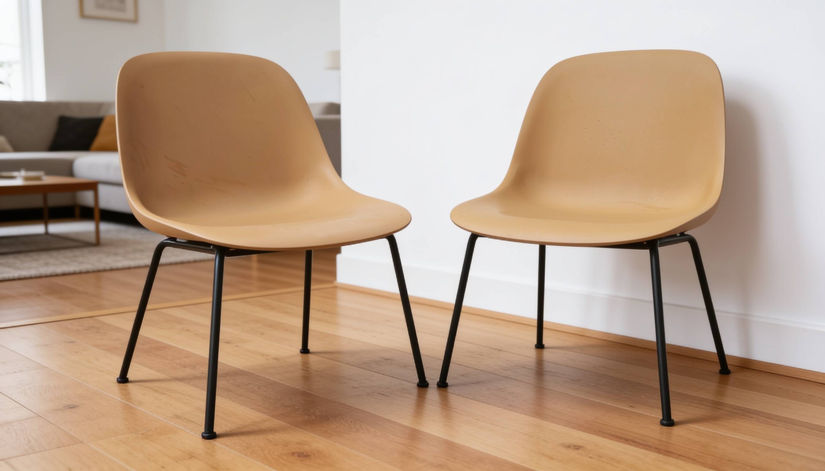 Pair of Fiber Lounge armchairs, Muuto