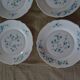 18 assiettes fleurs bleues veronica Arcopal vintage