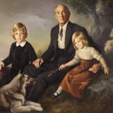 Family portrait signed Francisco Ribera and dated 1972
