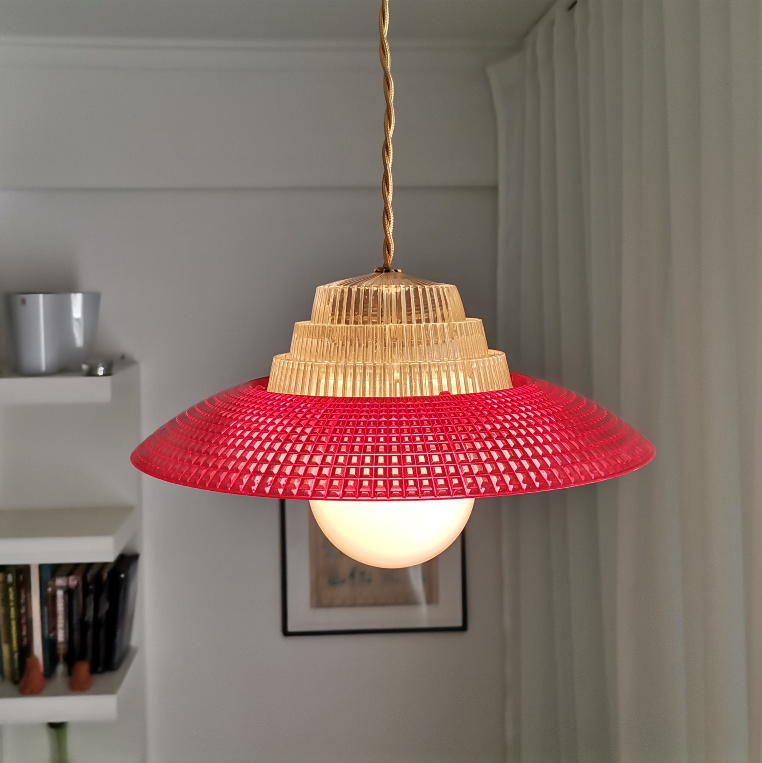 Vintage danish ufo flying saucer lamp space age