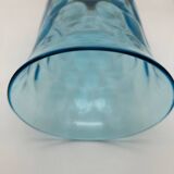 Vase en cristal bleu