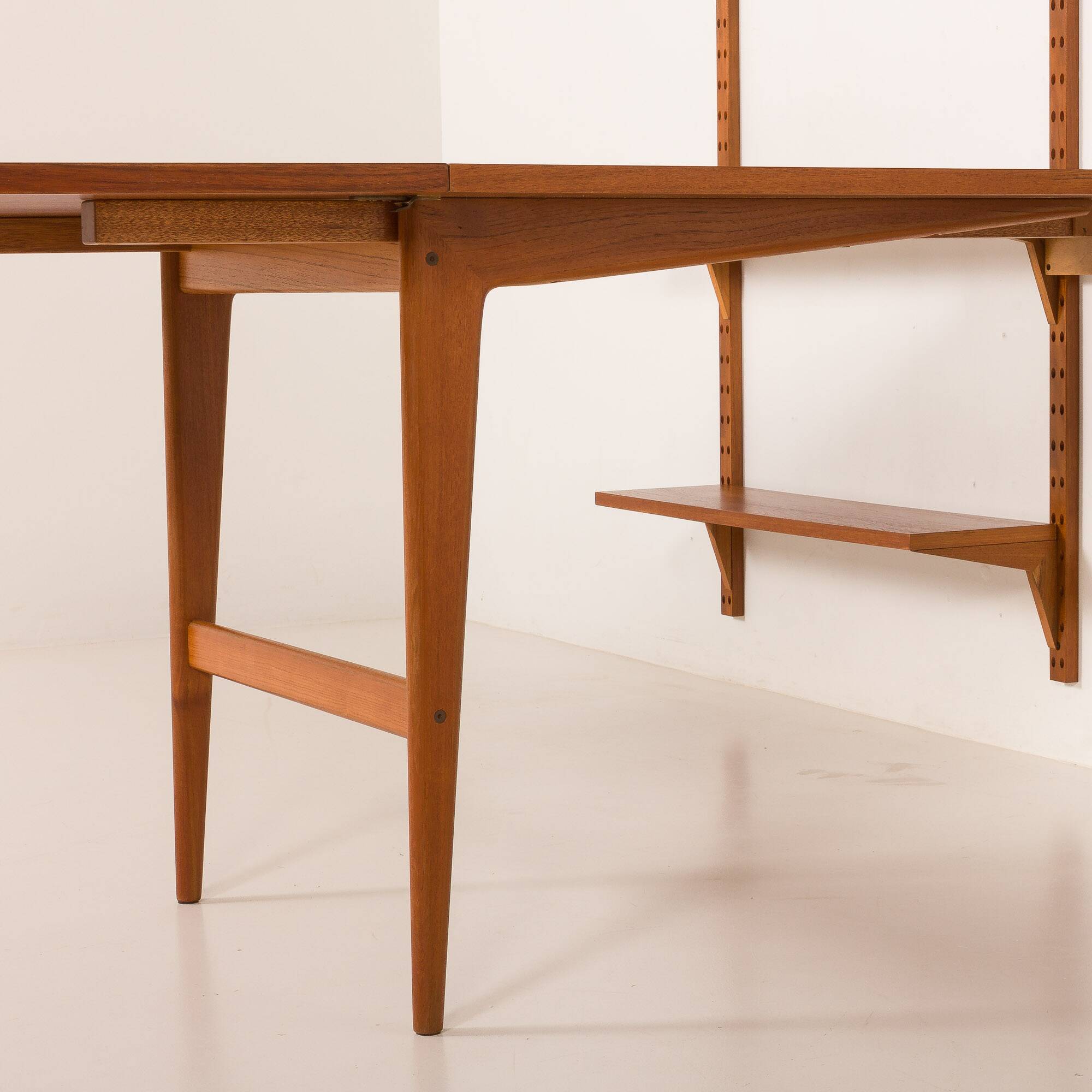 Poul Cadovius rare 3 bay wall unit with a large desk or table for Cado