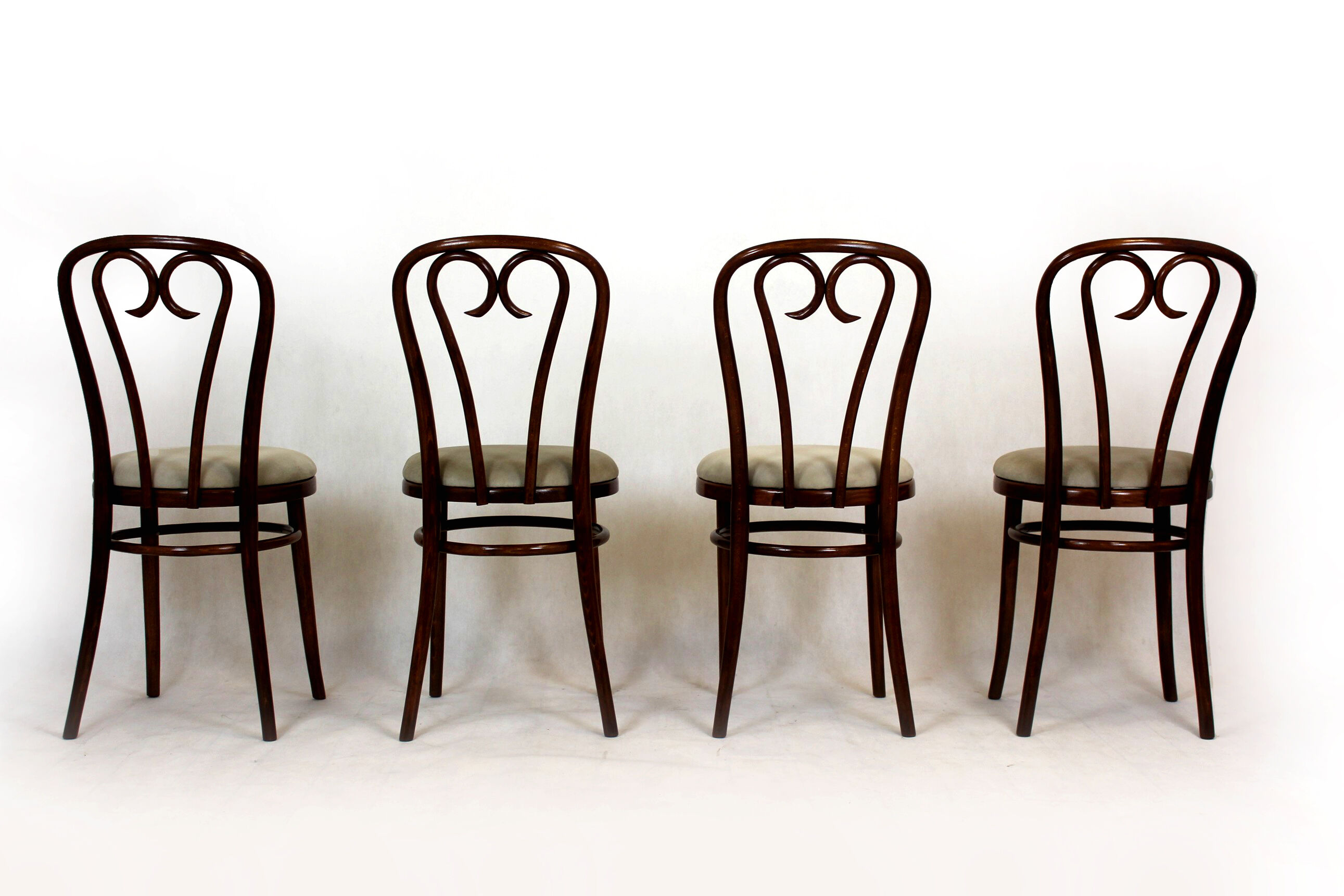 Chaises bentwood restaurées, années 1950, ensemble de 4
